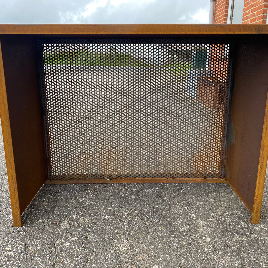 Varmepumpeskjuler i cortenstål