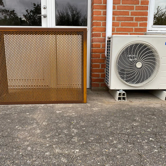 Varmepumpeskjuler i cortenstål