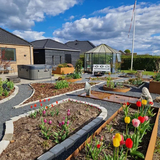 Speilbasseng 200 x 100 cm, cortenstål