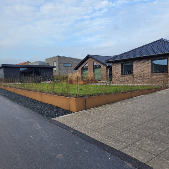 Støttemur i cortenstål