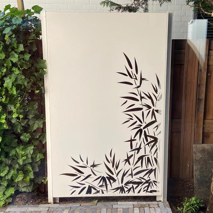 Gjerde i pulverlakkert stål, enkel modell, 800 mm bredt