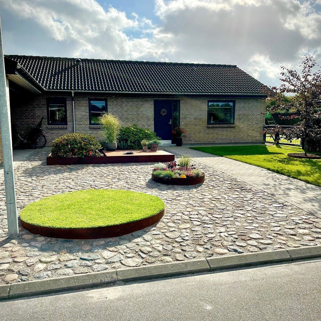 Bedsirkel i 3 mm cortenstål – stor modell