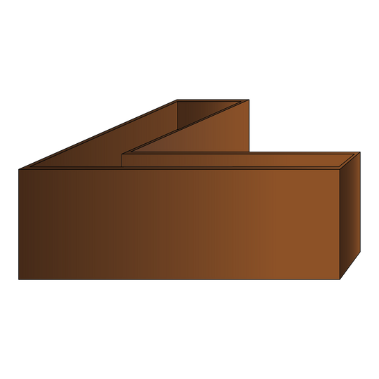 Spesialmål: Plantekasse, hjørne-/vinkelmodell