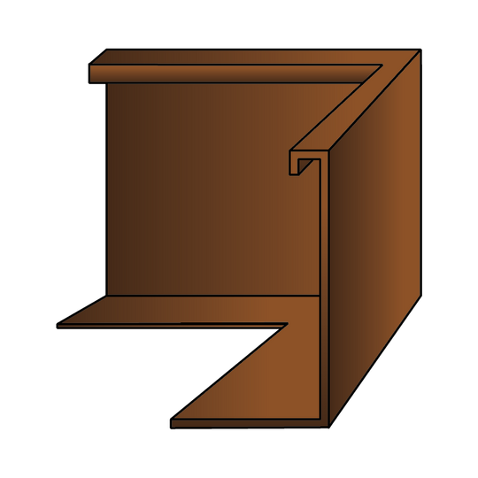 Utvendig hjørne for støttemur i cortenstål