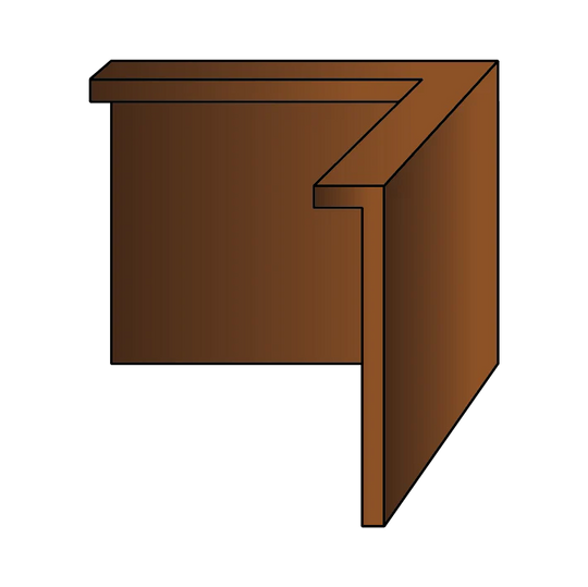 Hjørne for bedkant med bøyd kant