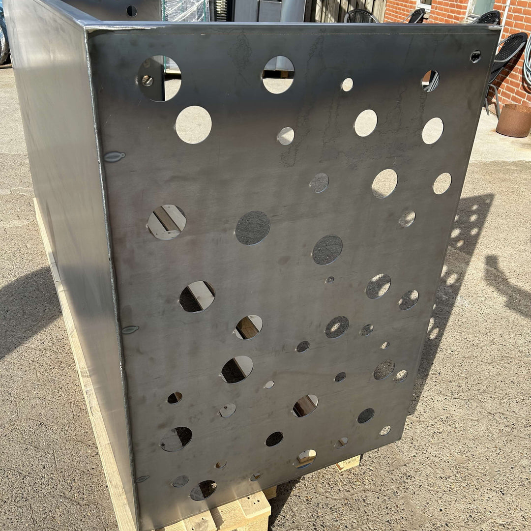 Søppelkasseskjuler cortenstål - perforert modell