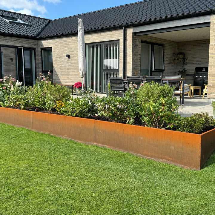 Støttemur i cortenstål