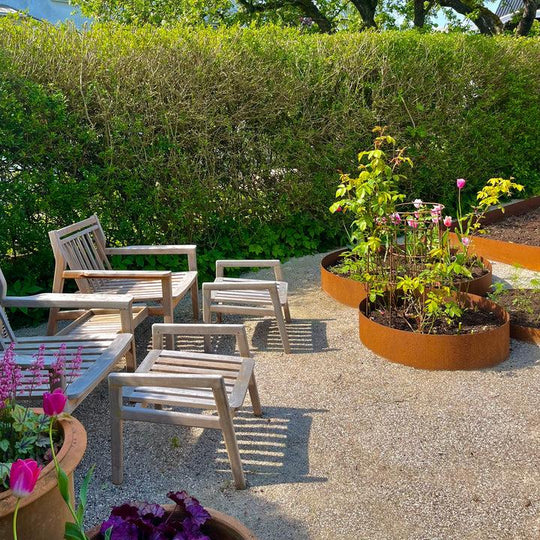 Spesialmål: Bedsirkel i 3 mm cortenstål