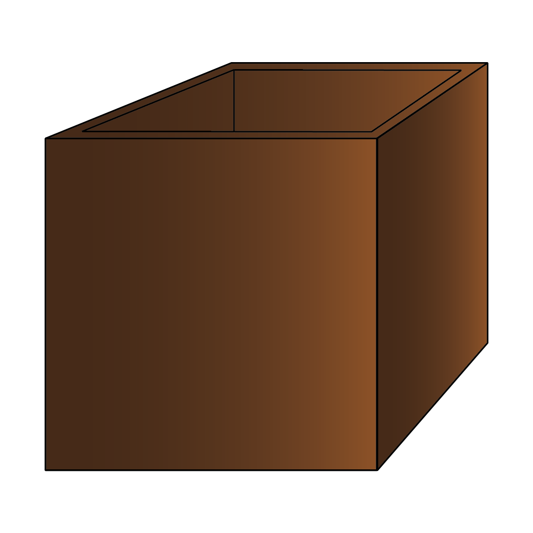 Plantekasse, kvadratisk modell