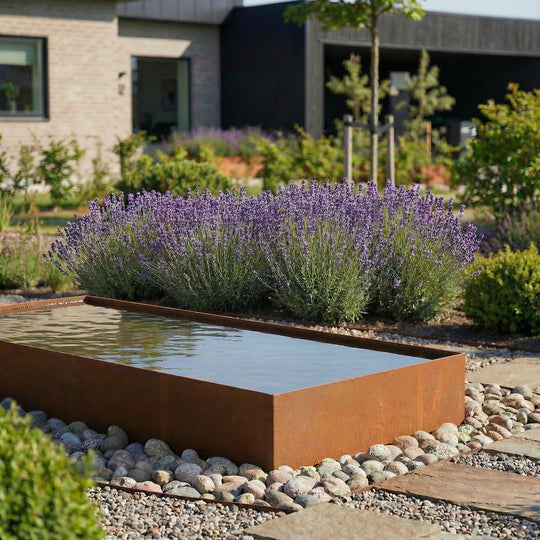 Speilbasseng 200 x 100 cm, cortenstål