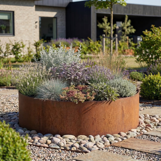 Spesialmål: Bedsirkel i 3 mm cortenstål