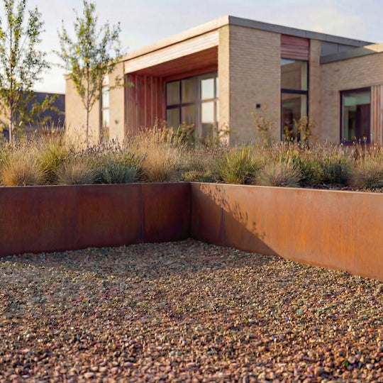 Innvendig hjørne for støttemur i cortenstål