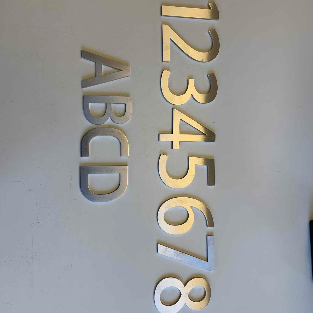 Standard husnummer i rustfritt stål