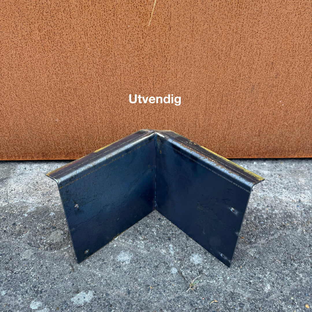 Hjørne for bedkant med utvendig skrå kant