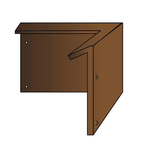 Hjørne for bedkant med utvendig skrå kant