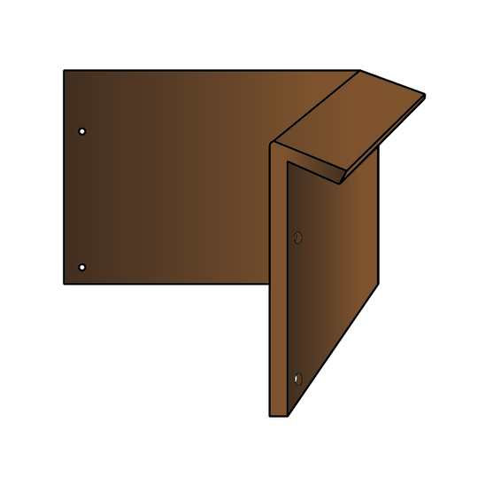 Hjørne for bedkant med utvendig skrå kant