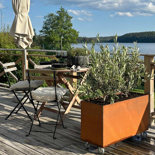 Spesialmål: Plantekasse med hjul
